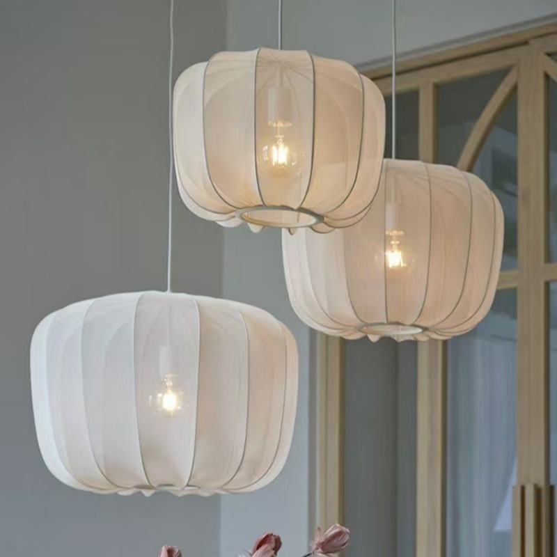Balloon style Fabric Light Lantern Chandelier