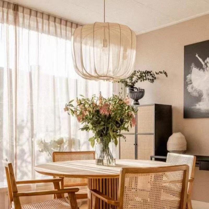 Balloon style Fabric Light Lantern Chandelier