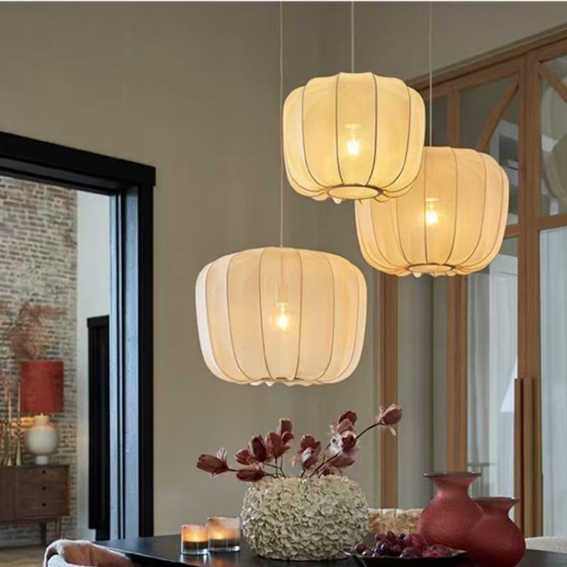 Balloon style Fabric Light Lantern Chandelier