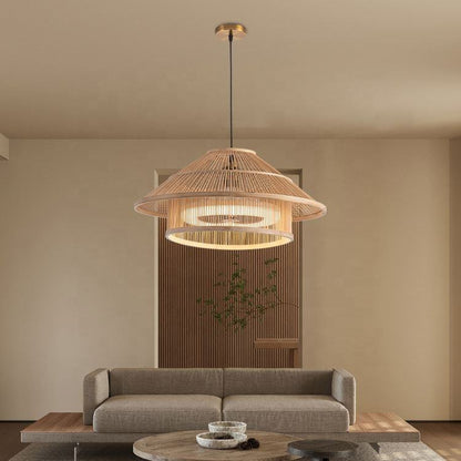 Bamboo Woven Ceiling Light