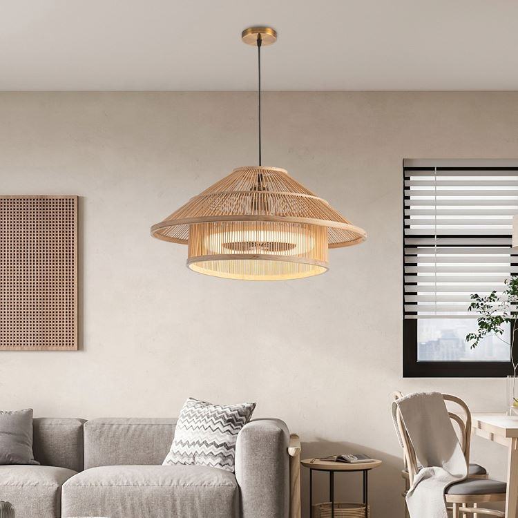 Bamboo Woven Ceiling Light