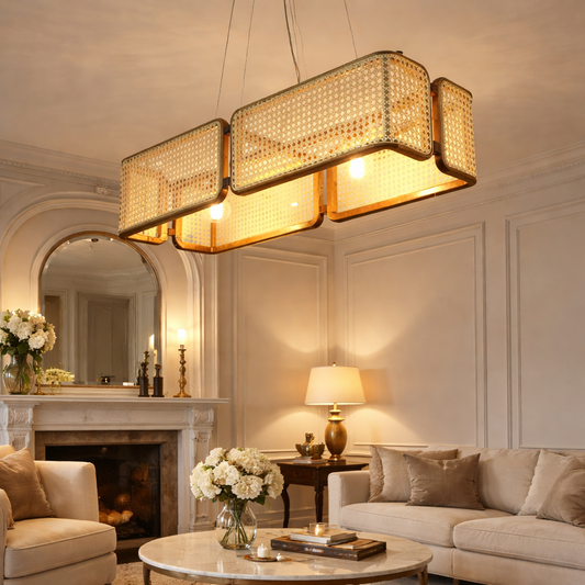 Rattan Hanging lamp for Living Room | Cane Pendant light | WL-1a