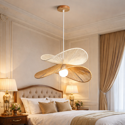 Hanging lamp for Living Room | Rattan Pendant light | Cane ceiling light | WL-1m