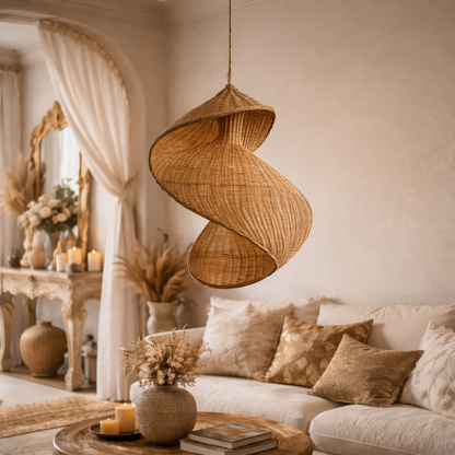 Cane handmade hanging light | WL-1o