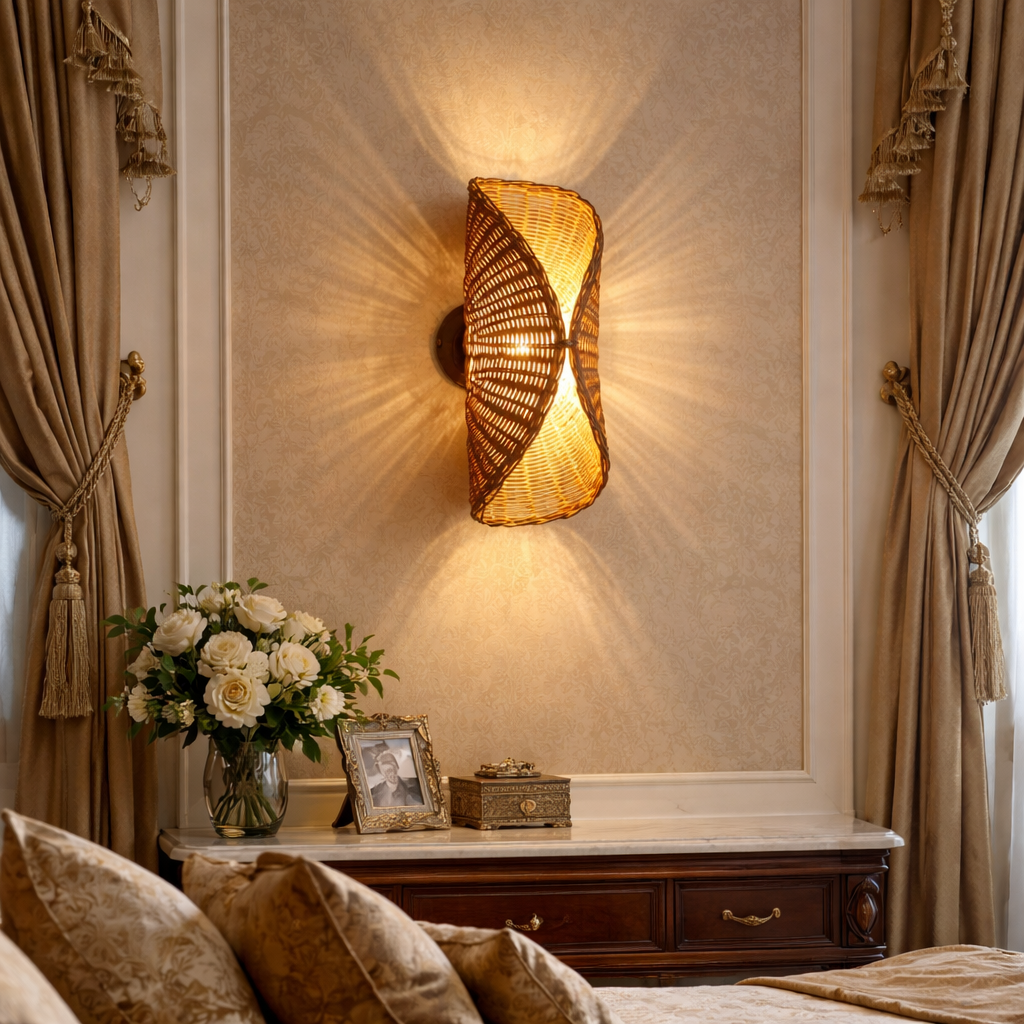 Lamps for Living Room | Bamboo Wall Lights for Bedroom | WL-1p