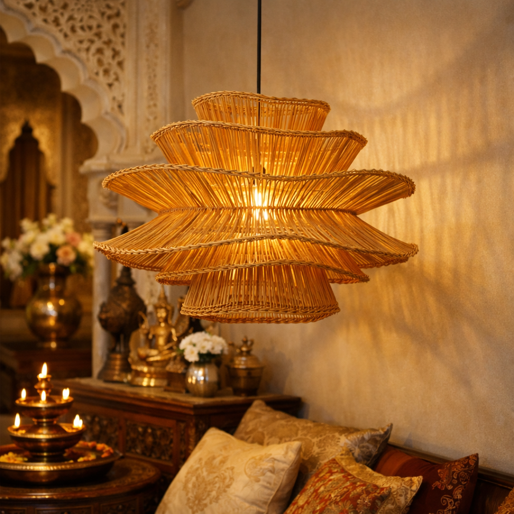 Cane Large Ceiling Lamp | Cane Pendant Lamp | WL-1t