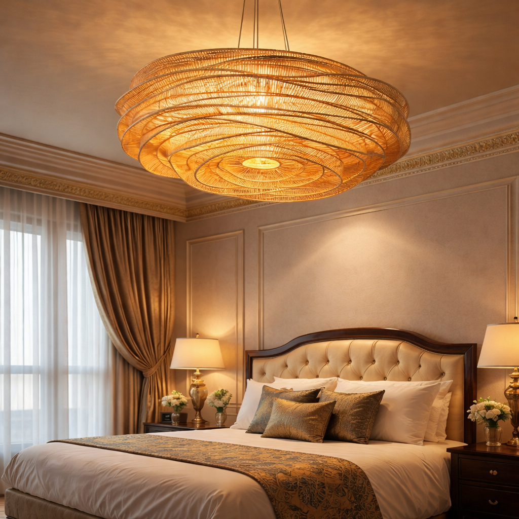 Cane Large Ceiling Lamp | Rattan Pendant Lamp | WL-1v