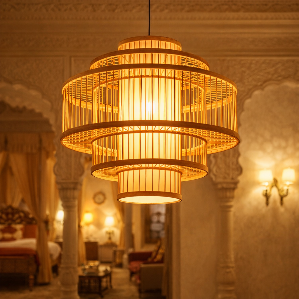 Bamboo Hanging lamp for your space | Rattan Pendant lamp WL-1x