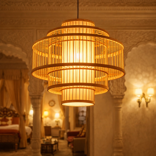 Bamboo Hanging lamp for your space | Rattan Pendant lamp WL-1x