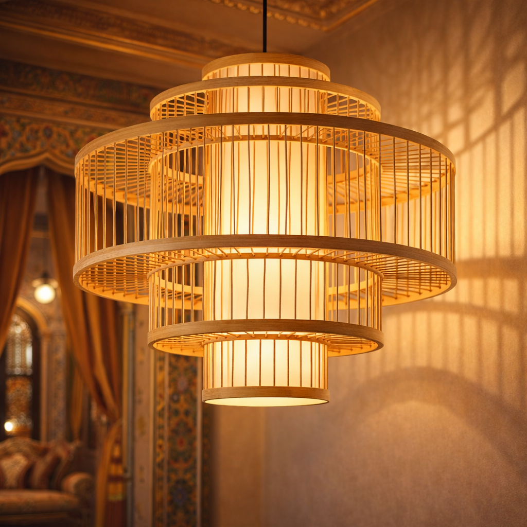 Bamboo Hanging lamp for your space | Rattan Pendant lamp WL-1x
