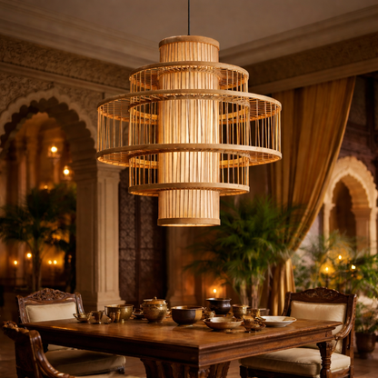 Bamboo Hanging lamp for your space | Rattan Pendant lamp WL-1x