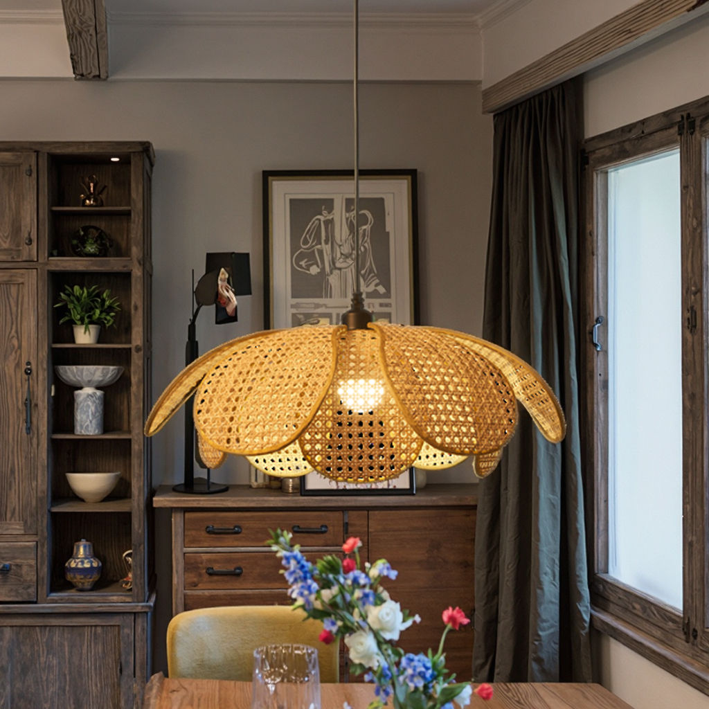 Pendant Lamp Rattan Chandelier