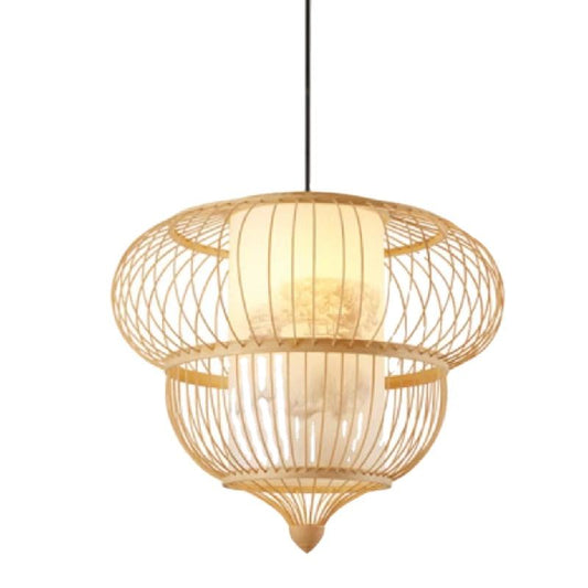 Lantern Chandelier Bamboo Art Light
