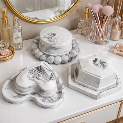 Trinket trays and boxes 6-set | Concrete Trinket jeweler boxes
