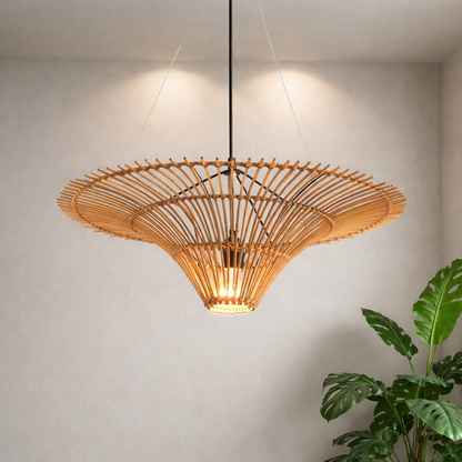 New Design Round Bamboo Hanging Light WL-1z