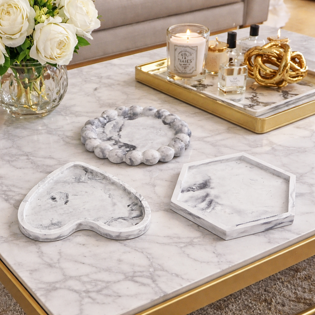 Trinket trays and boxes 6-set | Concrete Trinket jeweler boxes
