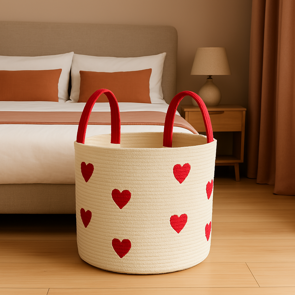 Cotton Laundry Storage Basket