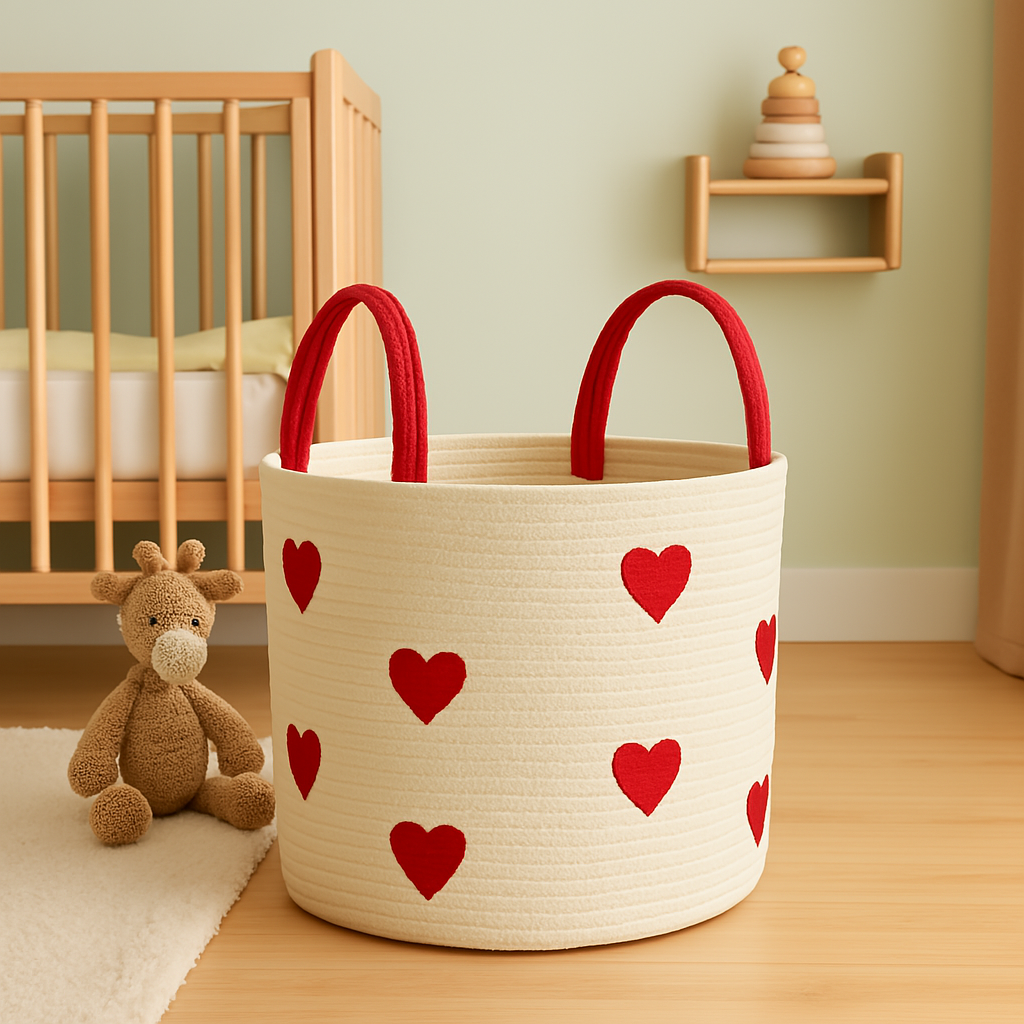 Cotton Laundry Storage Basket