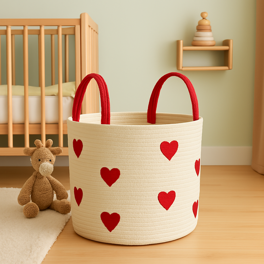Cotton Laundry Storage Basket