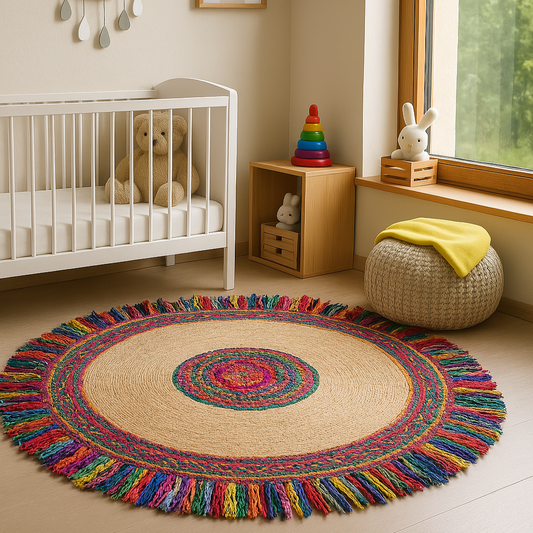 Handmade jute carpet