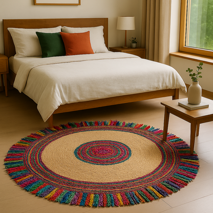 Handmade jute carpet
