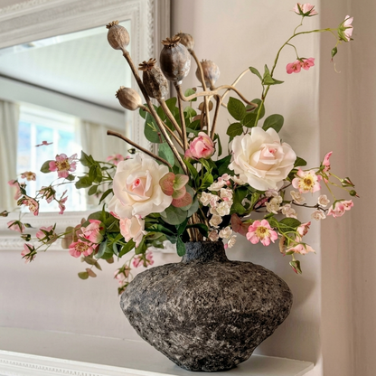 Handcrafted Wabi-Sabi Papier-Mâché Sculptural Vase | Eco-Friendly, Shatterproof Accent Decor
