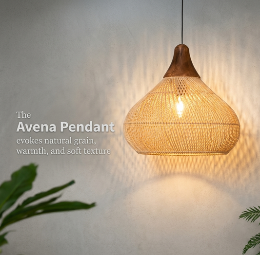 Handcrafted Woven Teardrop Pendant Light for Residential & Commercial Space