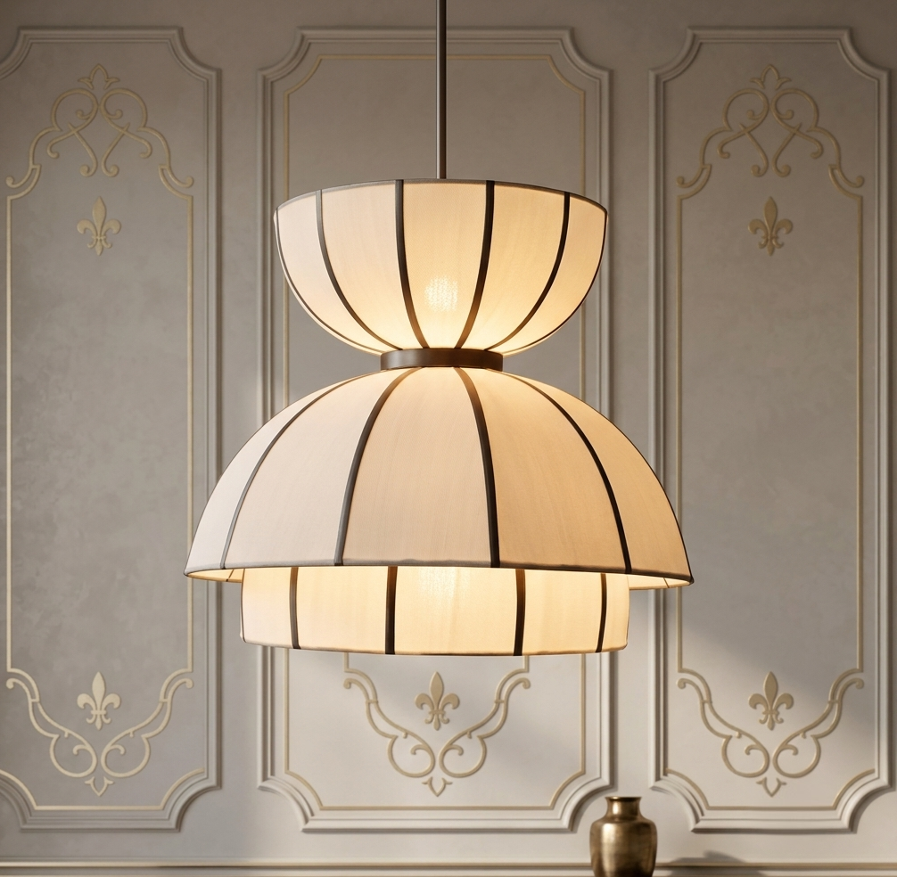 New look Handmade fabric Hanging Pendant Light | FL-d