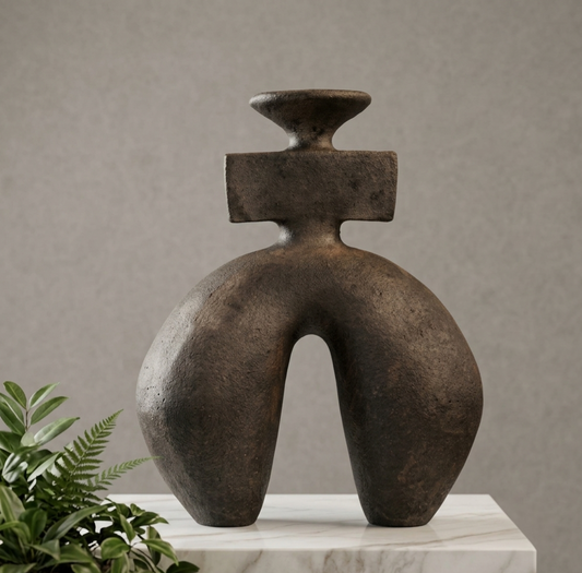The Monolith Silhouette Handcrafted Clay Statement Sculpture