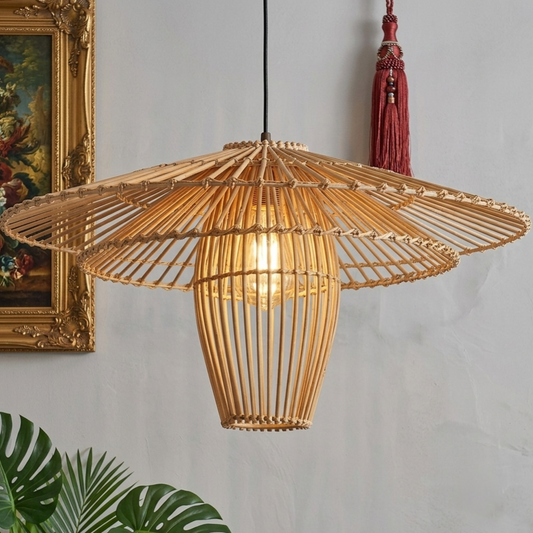 Artisanal Rattan Pendant Light  Handcrafted Elegance by Reve lami