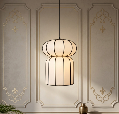 Japanese style classic fabric handmade lamp