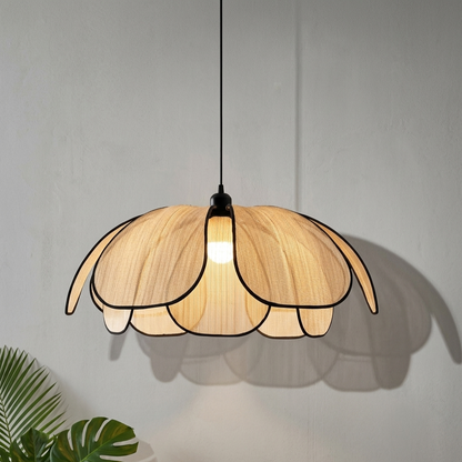 Bloom Fabric Petal Pendant Light | Botanical Woven Hanging Chandelier