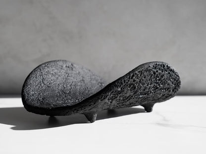 Textured Footed Decorative Centerpiece Bowl Modern Wabi Sabi Pedestal Tray for Living Room & Table Decor