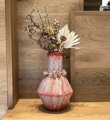 Handmade Modern Organic Dune Sculptural Vase for Contemporary Interiors, Living Room Decor & Dry Flower Arrangements