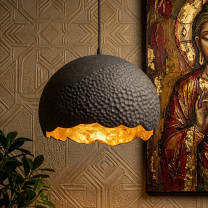 Artisanal Dome Pendant Lamp for Living Room & Dining Ceiling