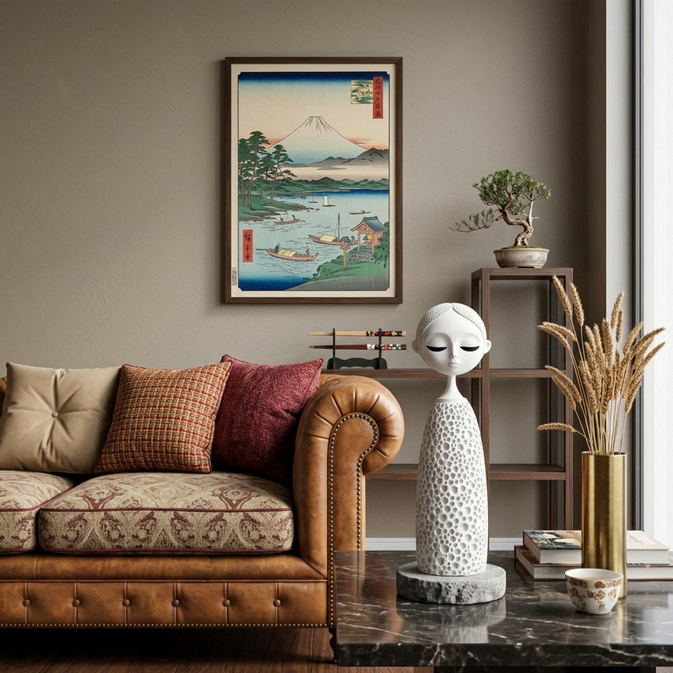 Modern Abstract calm Female Statement Piece