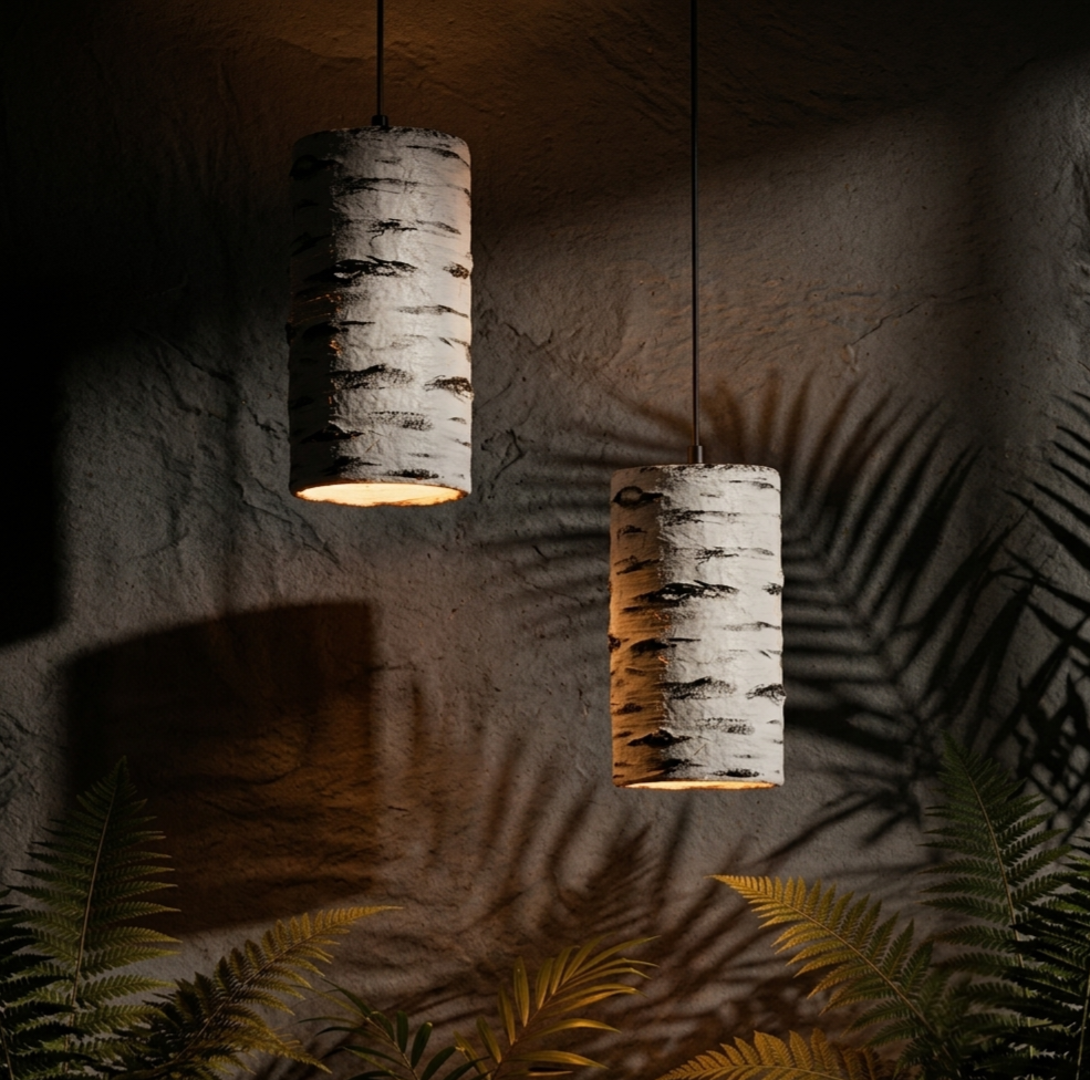 Paper Mache Sculptural Pendant Lamp for Home, Restaurants and Offices Cluster