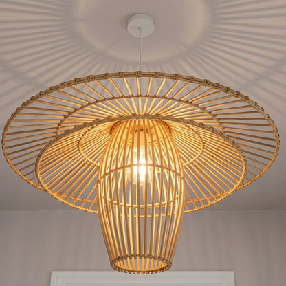 Artisanal Rattan Pendant Light  Handcrafted Elegance by Reve lami