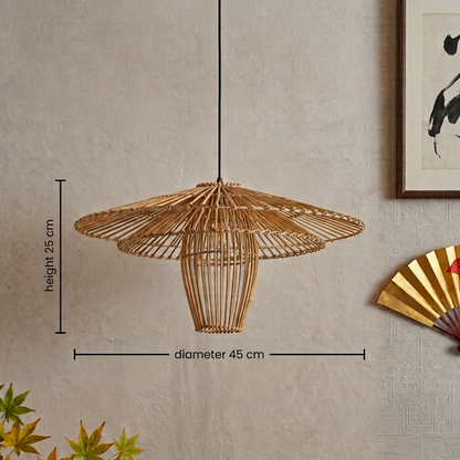 Artisanal Rattan Pendant Light  Handcrafted Elegance by Reve lami