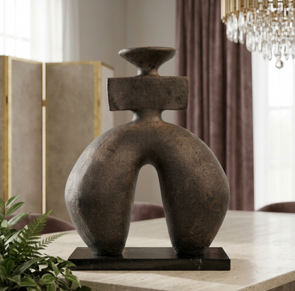 The Monolith Silhouette Handcrafted Clay Statement Sculpture