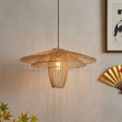 Artisanal Rattan Pendant Light  Handcrafted Elegance by Reve lami